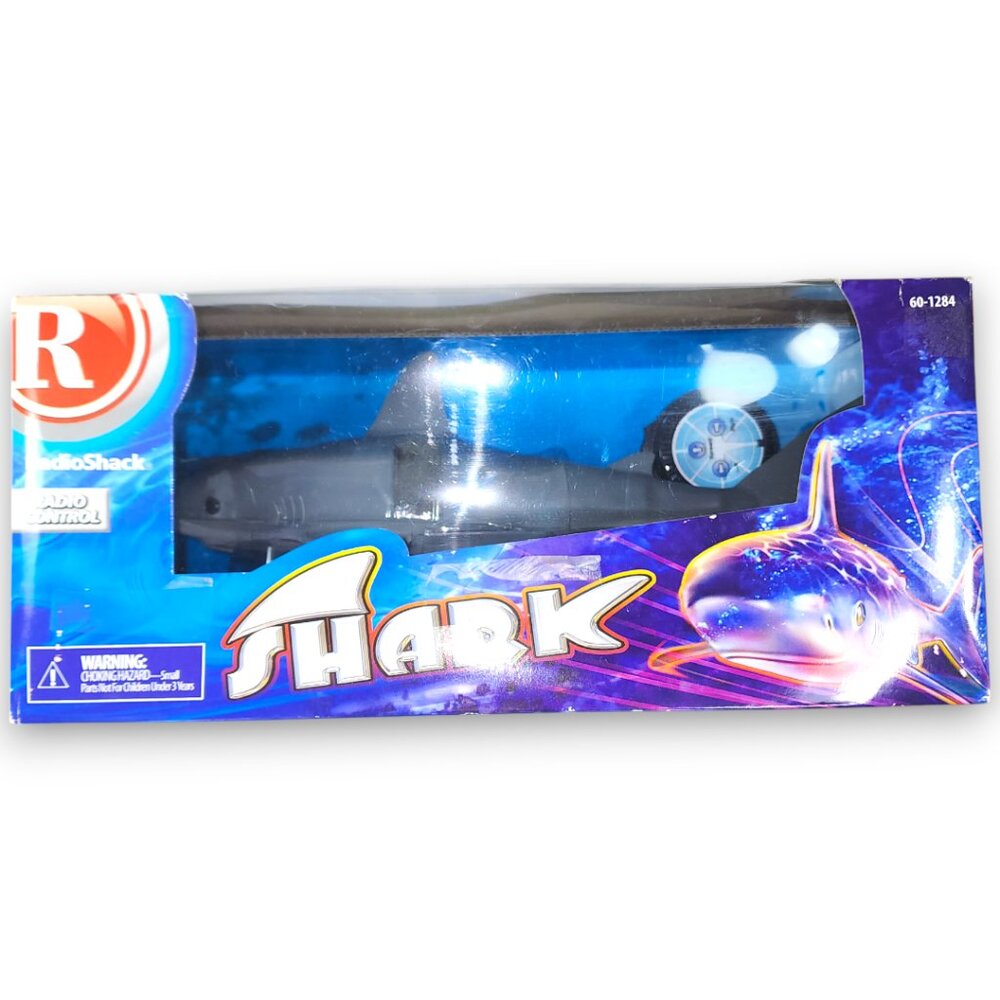 RADIO SHACK Radio Remote Control Shark-NEW in box- Kids Toys Pool Vintage